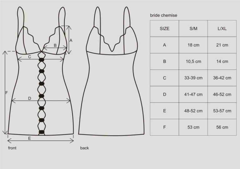 Obsessive - Bride Chemise & Thong - Black - S/M photo