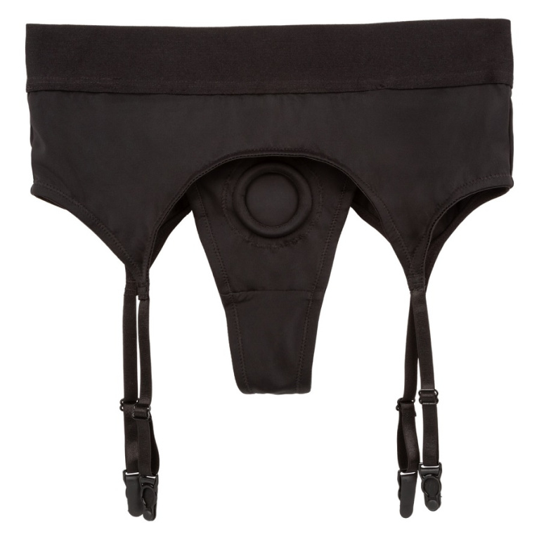 CEN - Boundless Thong w Garter - Black - L/XL photo