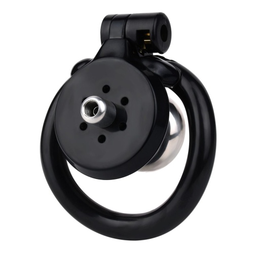 FAAK - Chastity Cage 45mm w Catheterization Hood - Black 照片