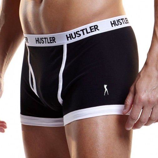 Hustler - Logo 彈力棉內褲 - 黑色 - L 照片