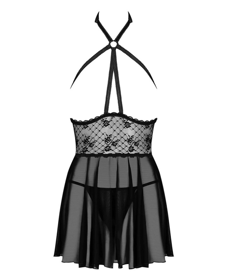 Obsessive - Nettsy 連衣裙連丁字褲 - 黑色 - S/M 照片