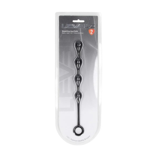 Levelz - Waterdrop Silicone Anal Balls S - Black 照片