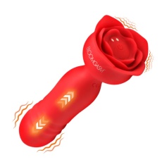 Bloomgasm - Rose Delight Thrusting Vibrator - Red 照片
