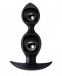 Master Series - Orbs Steel Weighted Duotone Silicone Anal Plug - Black photo-2