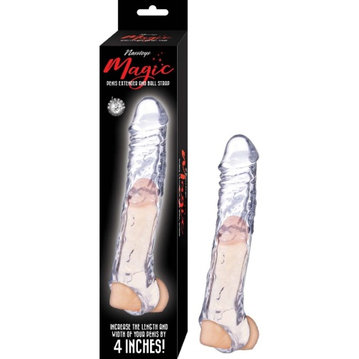 Nasstoys - 7.5" Magic Penis Extender w Ball Strap - Clear 照片