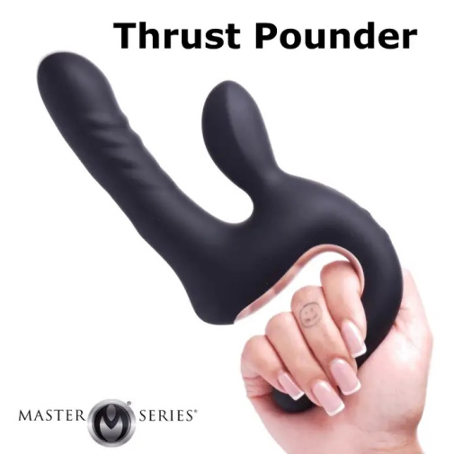 Master Series - Thrust Pounder 抽插式震动棒 - 黑色 照片