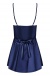 Obsessive - Satinia 連衣裙和丁字褲 - 深藍色 - L/XL 照片-6