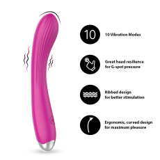 KIKO - G-Force Powerful G-Spot Vibrator - Rose Red photo