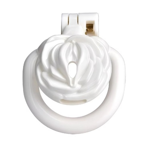 FAAK - Pussy Resin Chastity Cage 45mm - White photo