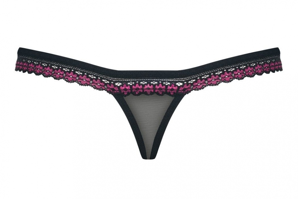 This cute, little thing has power to bring great pleasure. W... Obsessive - 819-THO-1 Thong - Black - L/XL photo-8