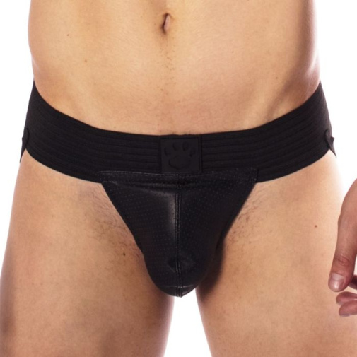Prowler - Hole Punch Leather Jock - Black - M 照片