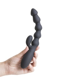 S Pleasures - Swagger Bead Rabbit Vibrator - Black photo