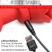 Booty Sparks - 28X 玫瑰花形後庭震動器 細碼 - 紅色 照片-7