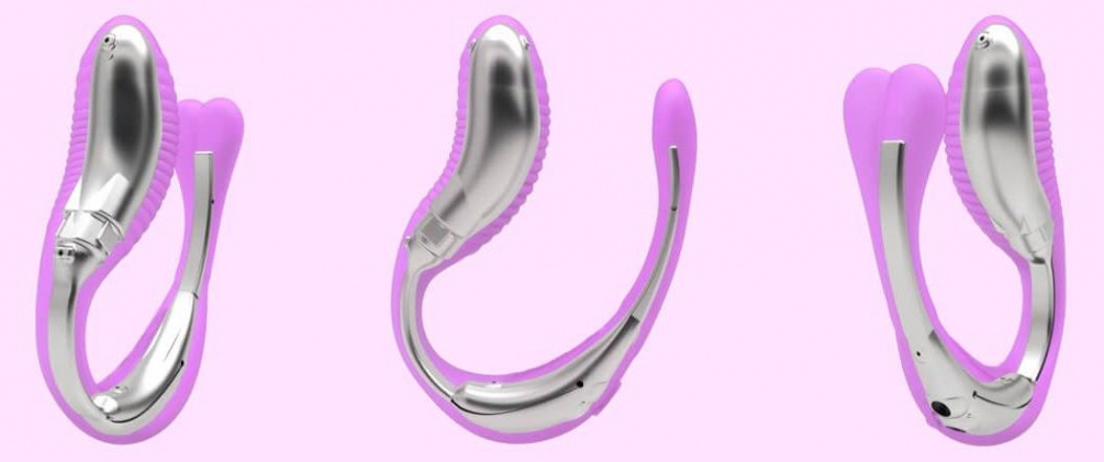 Hands-free double vibrator that simultaneously stimulates th... Adrien Lastic - Mini Romeo Clip + LRS photo-6