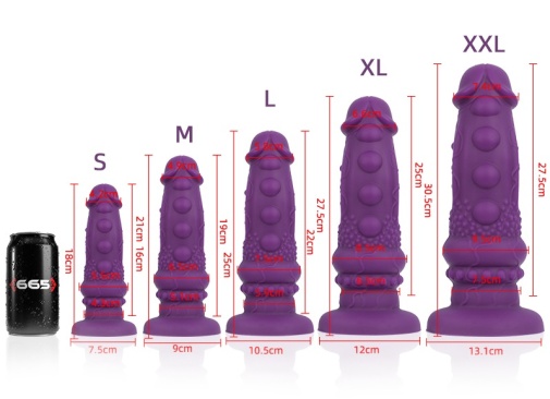 665 -  Aubergine Eggplant 假阳具 - 细码 - 紫色 照片