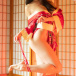 KR - Oiran Mini Kimono KRW-182 - Red photo-2