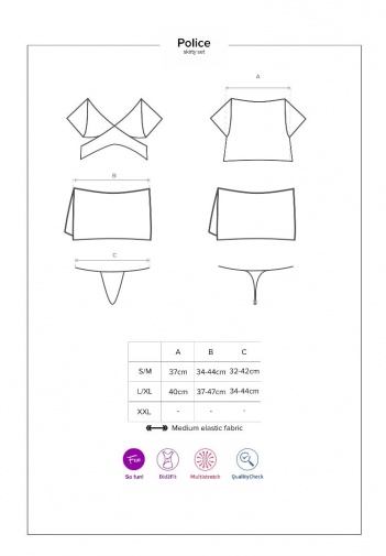 Obsessive - 警察制服 - 黑色 - L/XL 照片