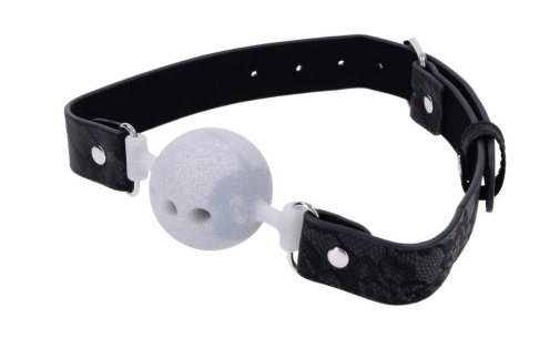 Sex&Mischief - Lace Breathable Ball Gag - White photo