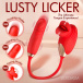 Lickgasm - Bliss Kiss Stimulator w Thrusting Vibrator - Red photo-2