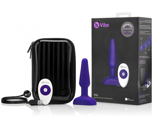 B-Vibe - 三重震動後庭塞 - 紫色 照片
