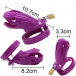 FAAK - Short Whale Chastity Cage - Purple photo-7