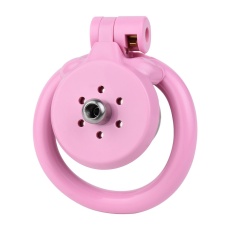 FAAK - Chastity Cage 45mm w Catheterization Hood - Pink photo