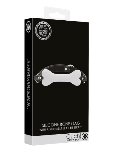 Ouch - Silicone Bone Gag - White photo