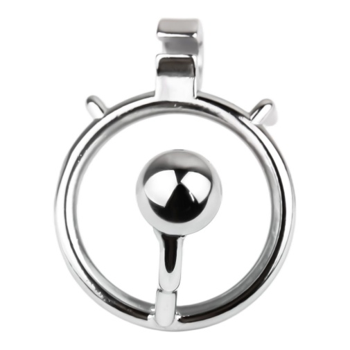 FAAK - Chastity Cage w Urethral Plug - Silver 照片
