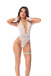 Mapale - 80016 Lace Teddy w Cuffs - White - S/M 照片