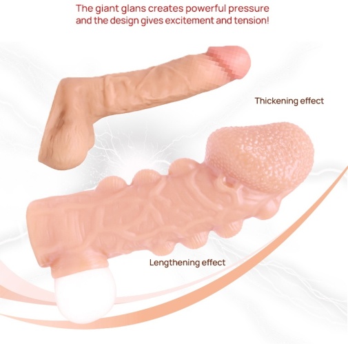 Kokos - Wavy Cock Sleeve M - Flesh photo