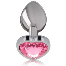 Intense - Metal Heart Gem Plug S - Pink photo