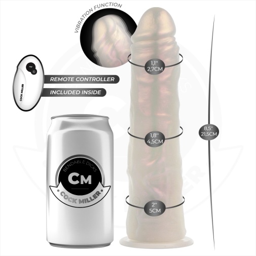 Cock Miller - 21.5cm Lighting Vibro Dildo - Pearl photo