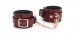 Liebe Seele - Leather Handcuffs - Wine Red photo-2