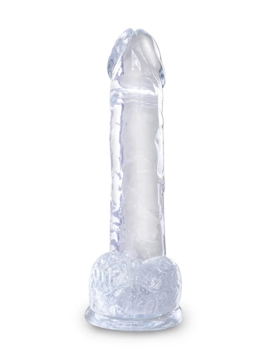 King Cock - 7" Cock w Balls - Clear photo