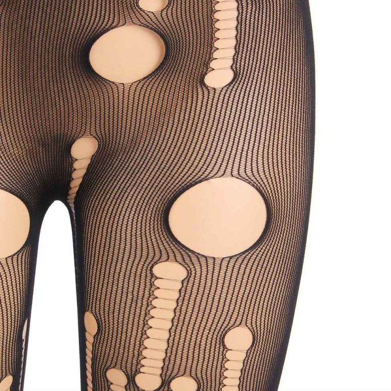 Ohyeah - Sexy Torn Pantyhose - Black - S photo