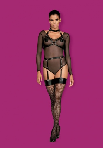 Obsessive - A741 Garter Belt - Black photo