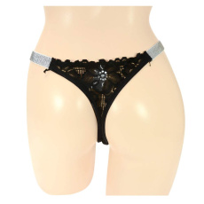NPG - P122 Floral Lace Thong - Black 照片
