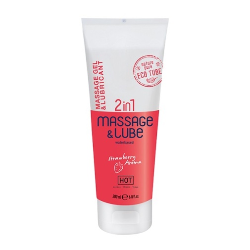 HOT - Silky Touch Massage & Lube 2in1 - Strawberry - 200ml photo