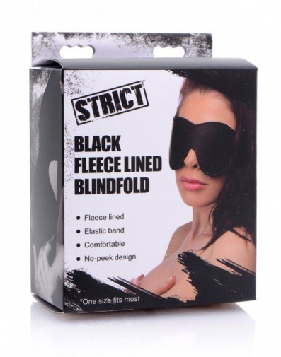 Strict - 厚絨針織眼罩 - 黑色 照片