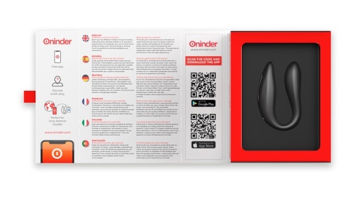 Oninder - 手機程式遙控雙頭震動器 - 黑色 照片