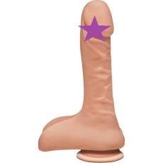 Doc Johnson - 9" Super D Realistic Dildo w Balls - Vanilla photo