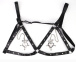 FAAK - Heart Screw Nipple Clamps Belt - Black 照片-5