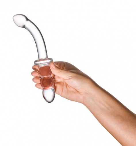 Glas - 8″ Ribbed G-Spot Glass Dildo photo