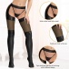 Ohyeah - Faux Leather Stockings - Black - M photo-4