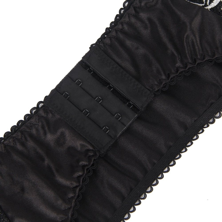 Ohyeah - Open Bra Set w Garter Panty - Black - M photo