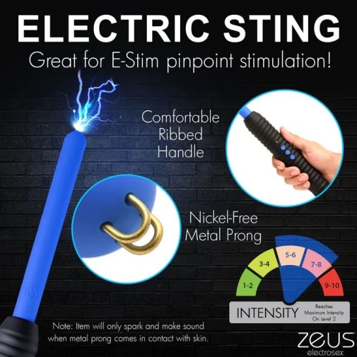 Zeus Electrosex - Shock Rod E-Stim Wand - Blue 照片