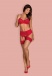 Obsessive - Jolierose 3-pcs Set - Red - L/XL photo-3