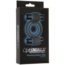 Doc Johnson - OptiMale Vibro Double C-Ring - Grey photo