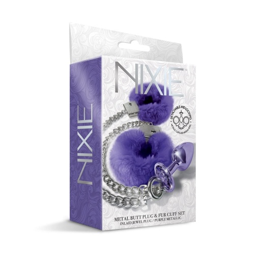 Nixie - Metal Plug w Fur Cuffs - Purple 照片