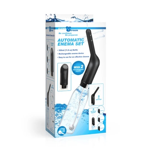 CleanStream - Automatic Enema Set - Black 照片